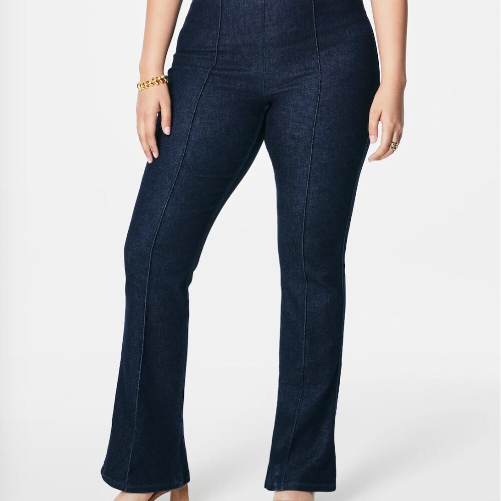 SPANX Zero Waistband Micro Flare Jeans - Color Raw Indigo
